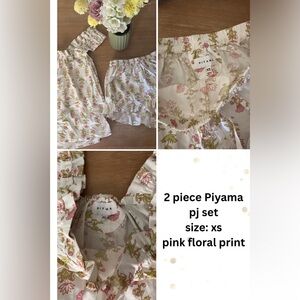 Women’s Pink Floral Pajama Set